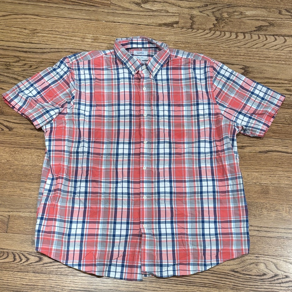 Croft & Barrow Red and Blue Plaid Casual Shirt XXL